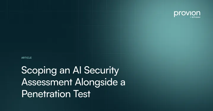 Scoping an AI Security Assessment Alongside a Penetration Test